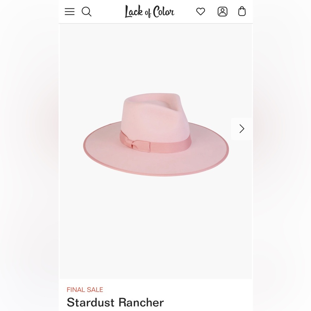 Lack of Color Light pink hat